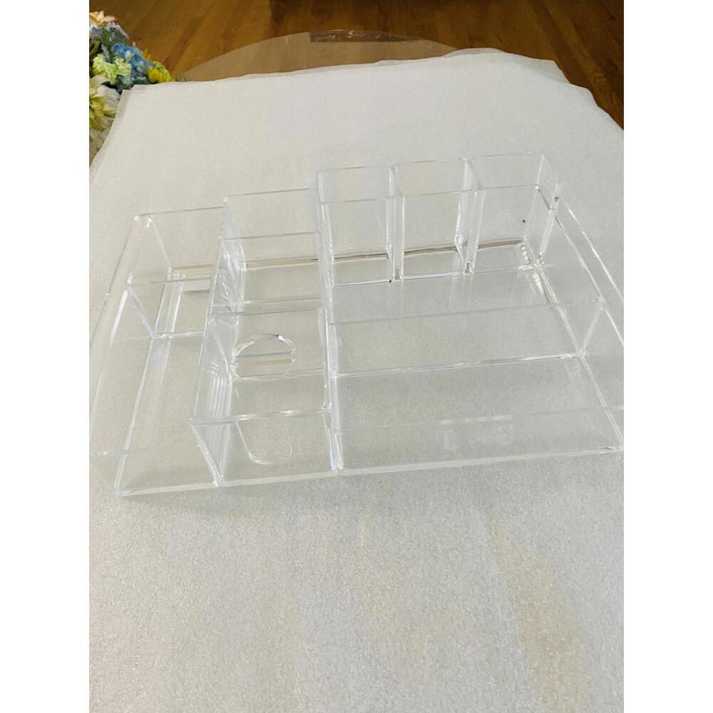 Clear Acrylic Makeup Organizer with Multiple Compartments